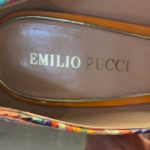 Ladies' leather Emilio Pucci pumps, multi-cllour, soft leather - Picture 5 of 7